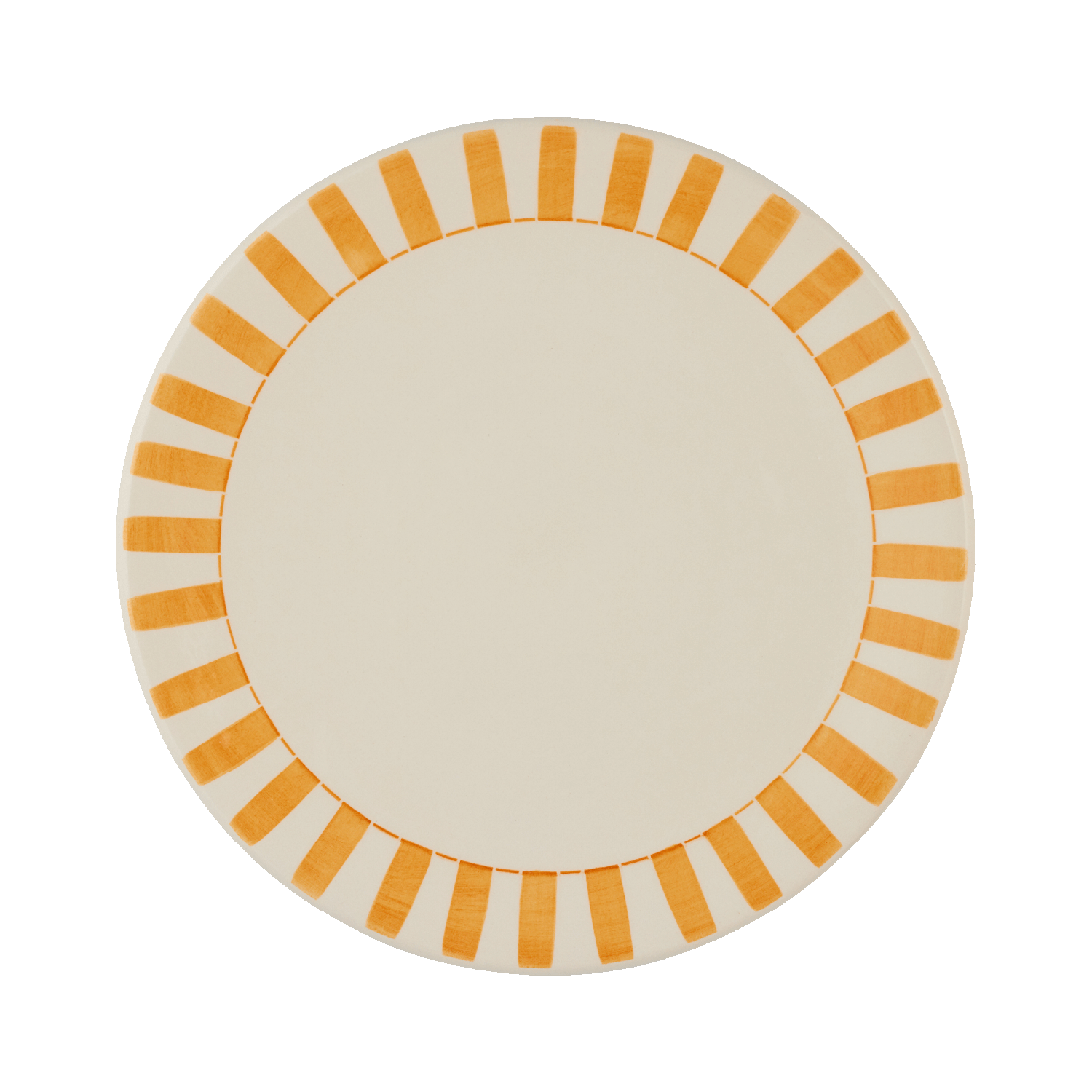 Yellow Stripes Dinner Plate