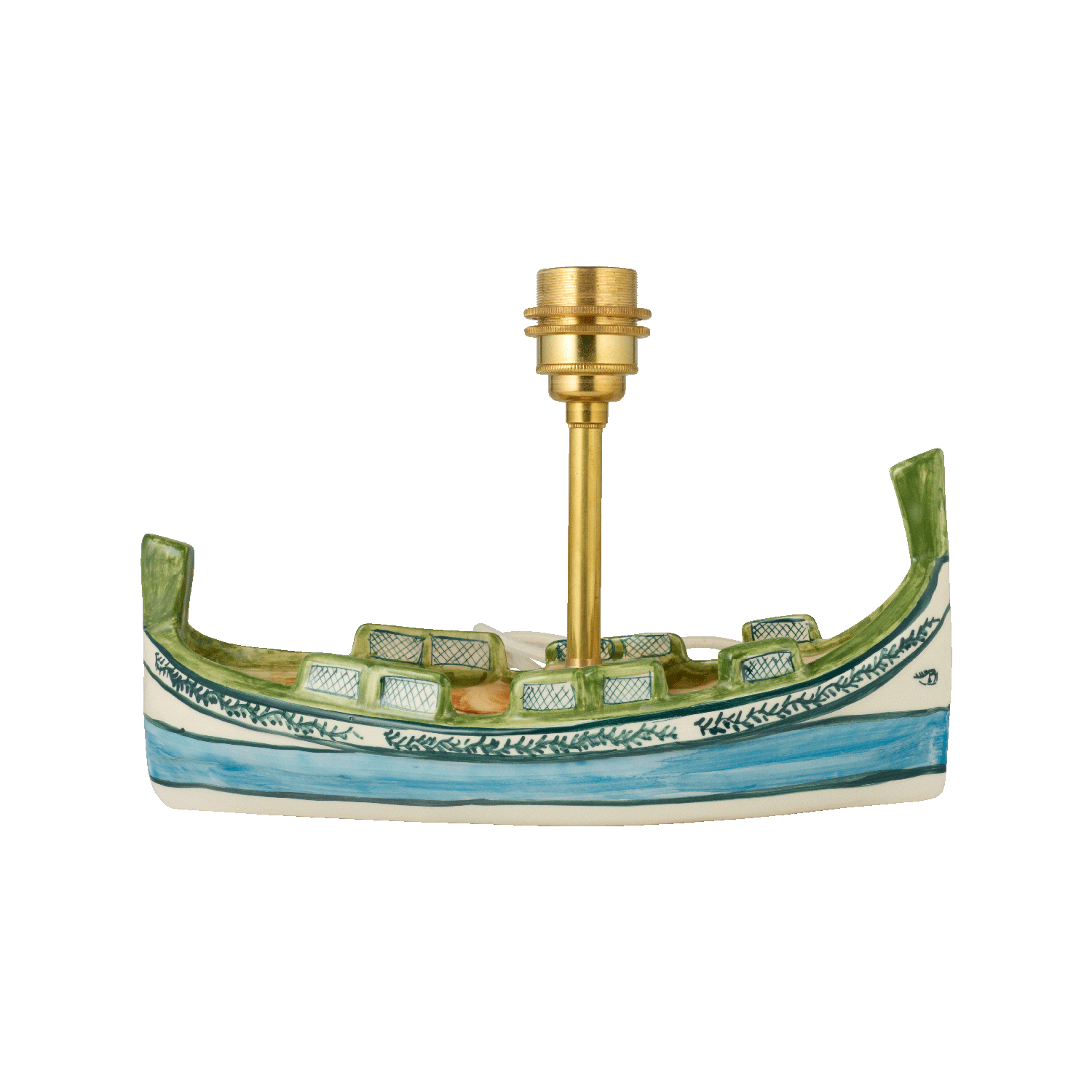 Luzzu Boat Lamp with Sail Lampshade