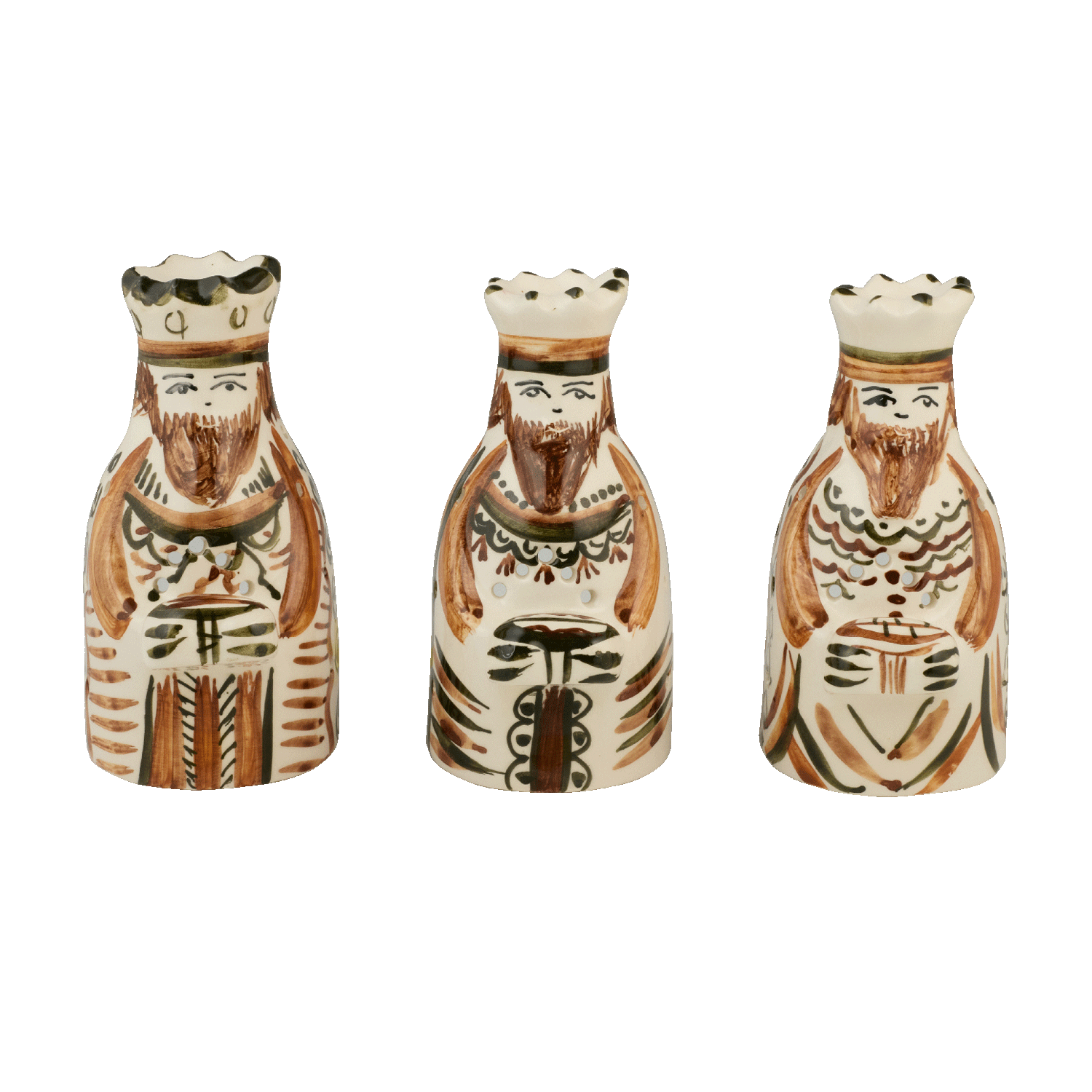 Brown King Tea Lights (Set of 3)