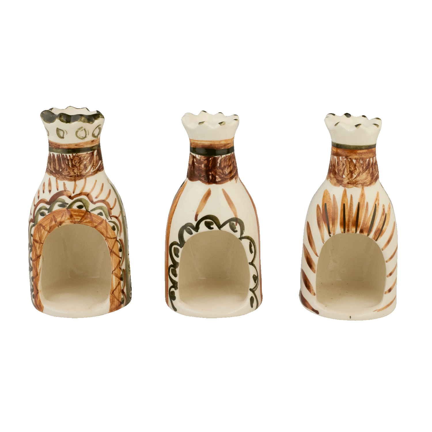Brown King Tea Lights (Set of 3)