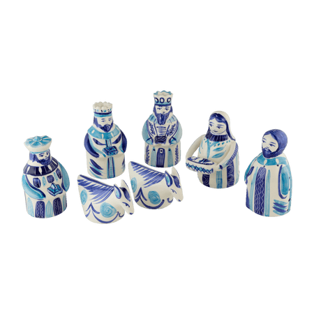 Blue Nativity Set (7 Piece)