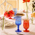 Handblown Ruby Spiral Wine Glass