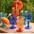 Handblown Ruby Spiral Water Glass
