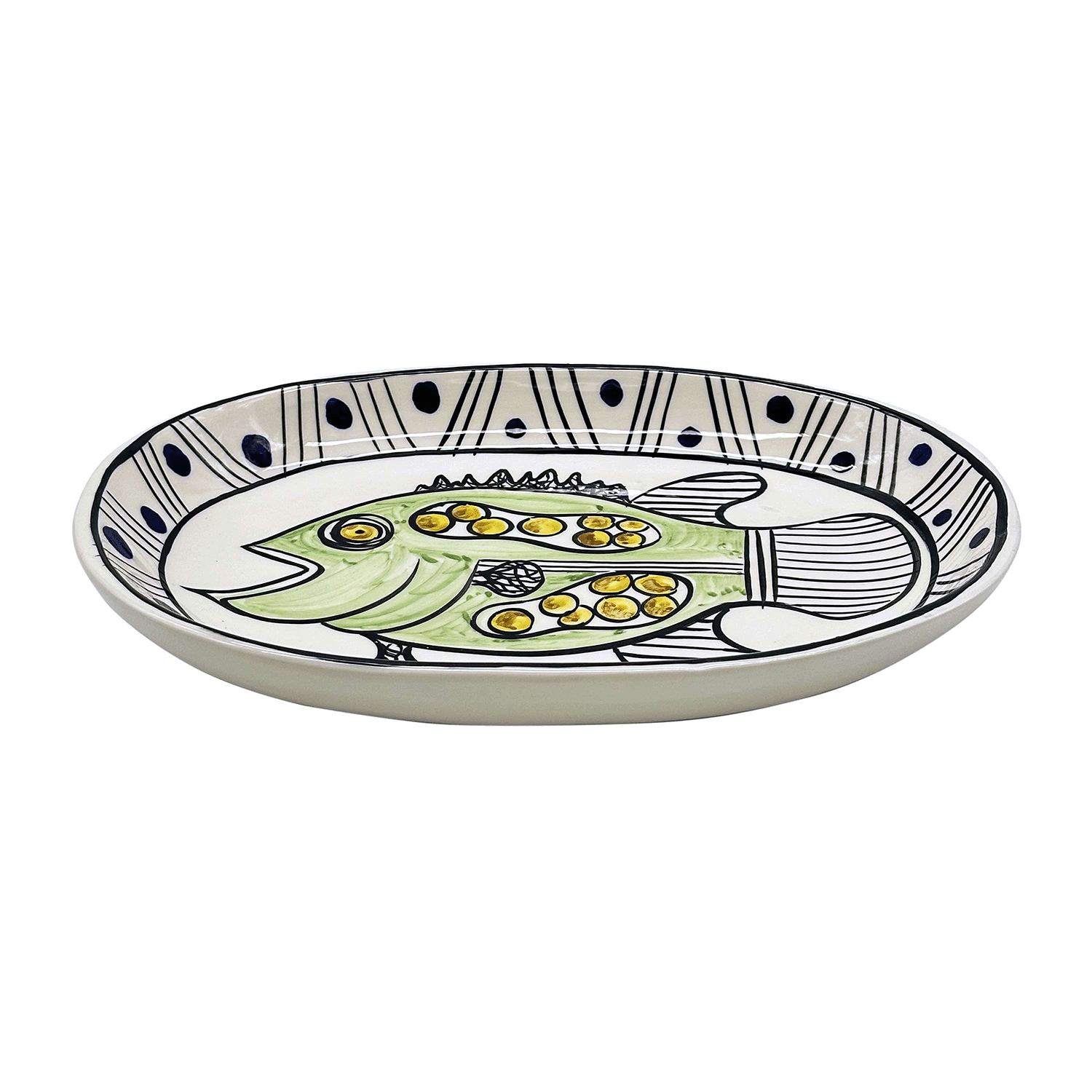 Small Green Fish Gozo Oval Platter