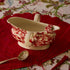 Red Scroll Gravy Boat