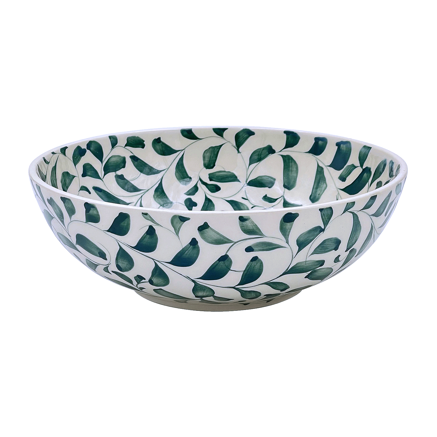 Large Green Scroll Bowl