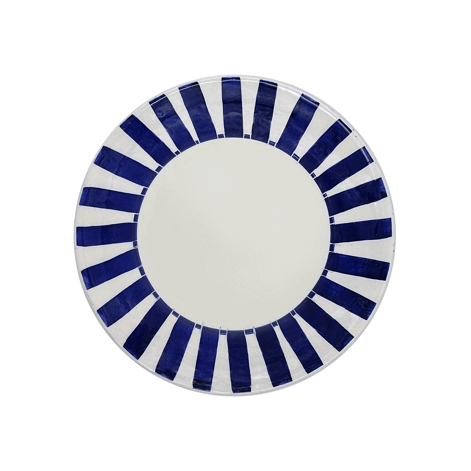 Navy Blue Stripes Side Plate