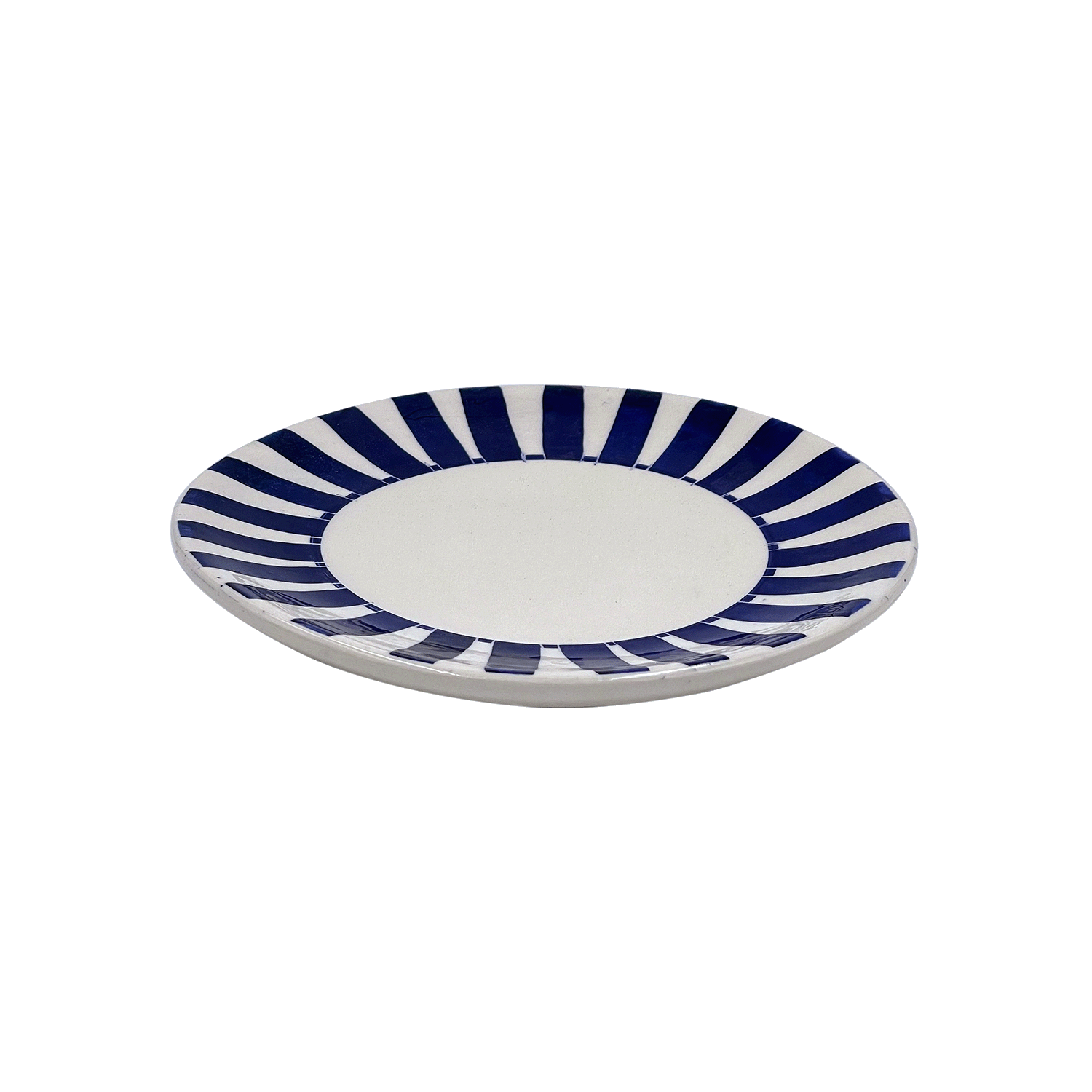 Navy Blue Stripes Side Plate