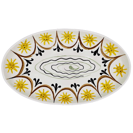 Collagerie X Villa Bologna Pottery Large Scalloped Oval Platter