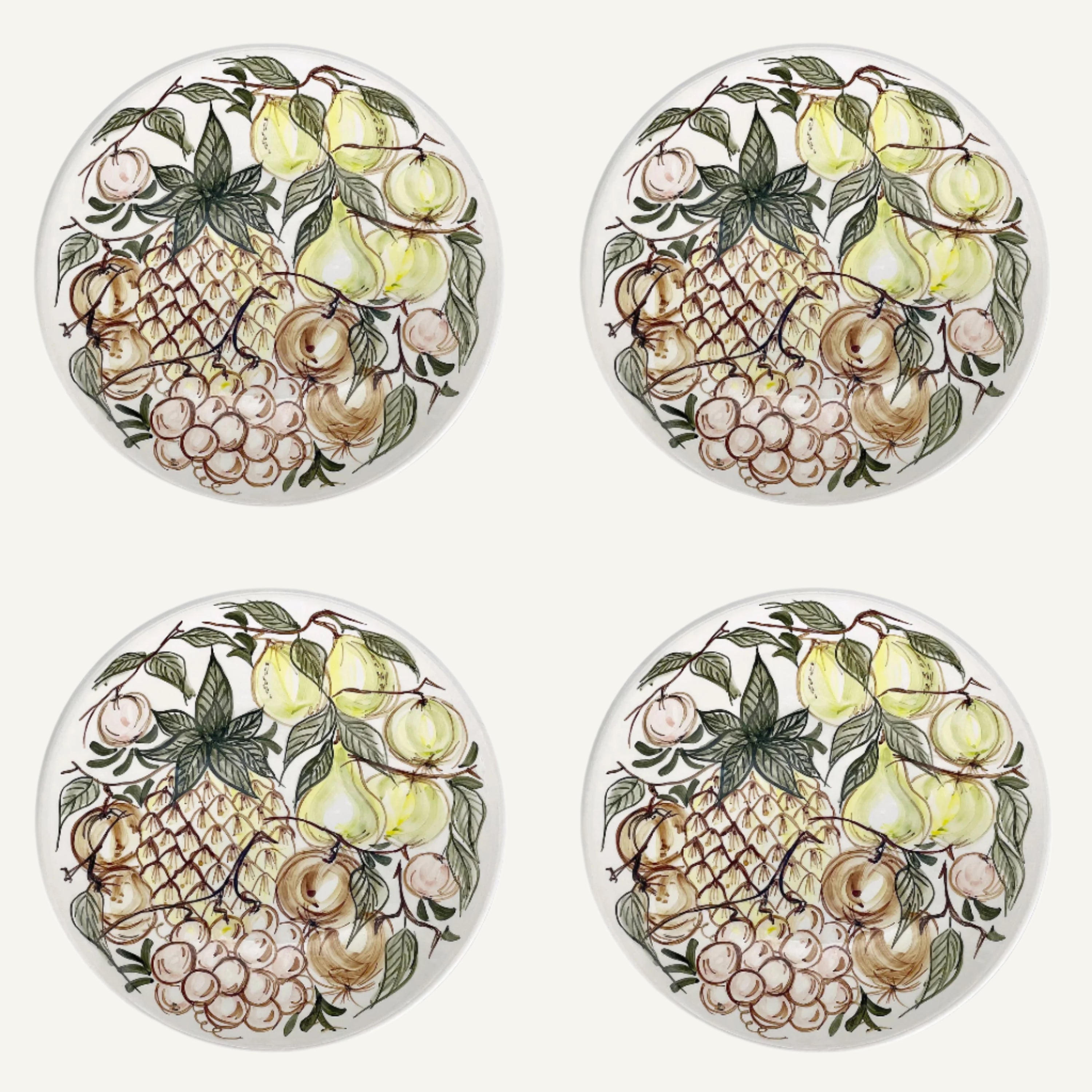 Fruit Dinner Plates (Set of 4)