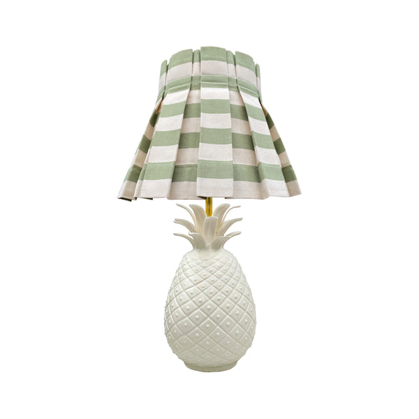 Small Empire Lampshade 24cm with Tangier Olive Stripe Cover