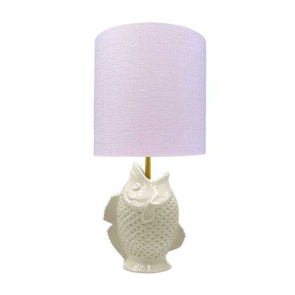 Small Drum Linen Lampshade 25cm in Pink