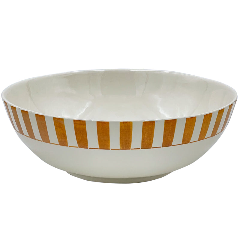 Salad Bowl in Yellow, Stripes