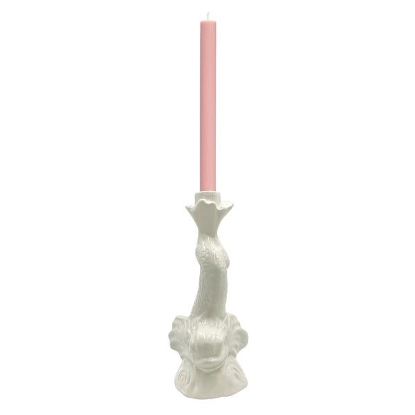 Pair of Dinner Candles 25cm in Old Rose