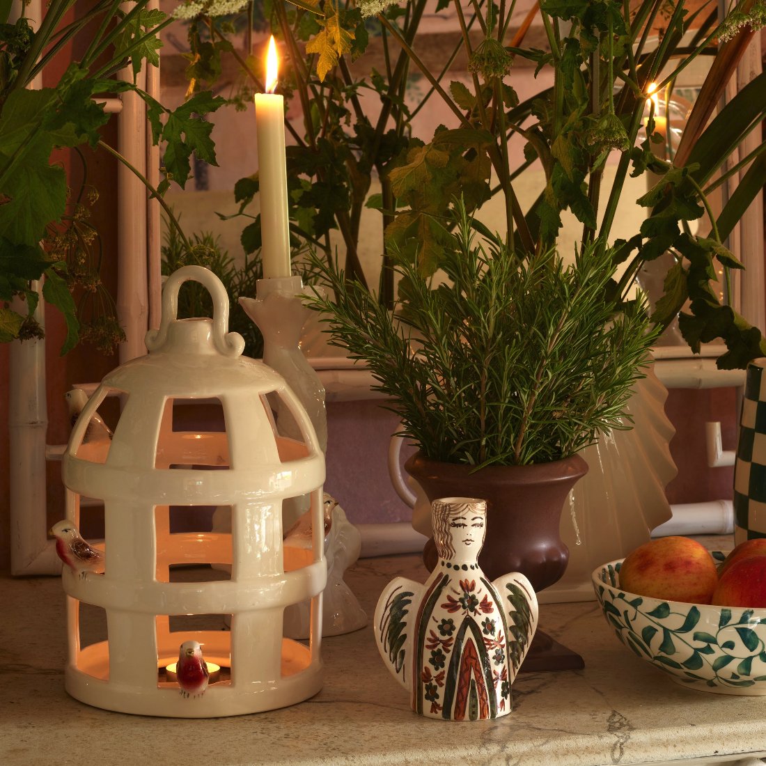 Brown Angel Tea Light